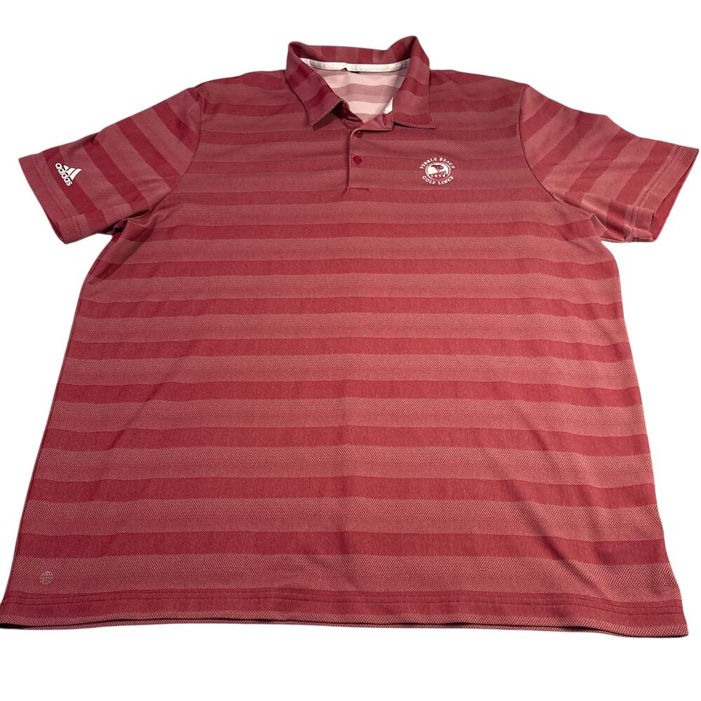 ADIDAS GOLF PEBBLE BEACH‎ GOLF LINKS 1919 CLUB POLO SHIRT MEN PERFORMANCE